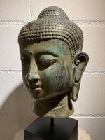Buddha Kopf 31cm - Messing Skulptur