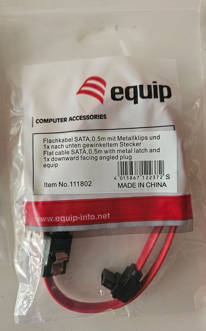 Kabel: Set 4x & 7x SATA Rot Rouge equip – Neu und originalverpackt aus Lausanne von FamilleCool 3
