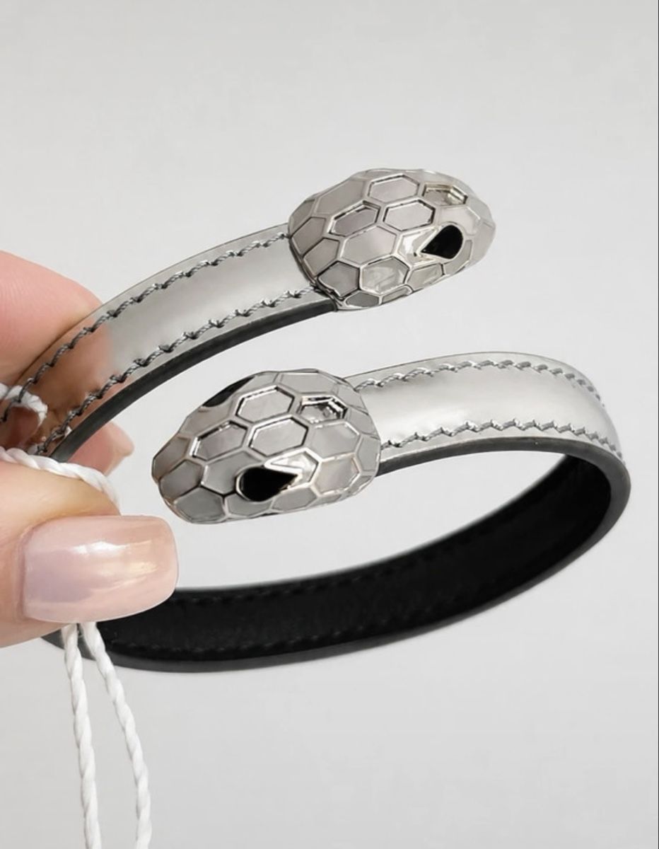 Bulgari Armbänder & -reifen: Bracciale Bvlgari Serpenti Pelle Argento Nuoro – Neu und originalverpackt aus Castagnola von BlondiePosh