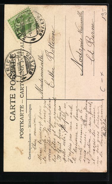 Cartoline postali: AK Zürich, Hotel Augustiner Hof, 1908 – Usato da Berlin venduto da bartko-reher 1