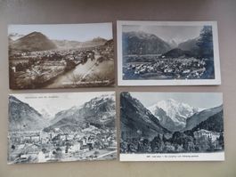 4 ungelaufene Ansichtskarten Interlaken (untersch. Zeiten)