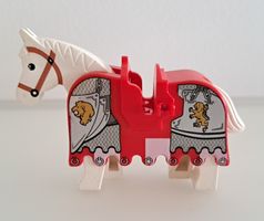 Lego Pferd mit Decke rot    ( Löwenritter )