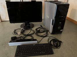 PC DELL XPS, mit Monitor und Soundbar