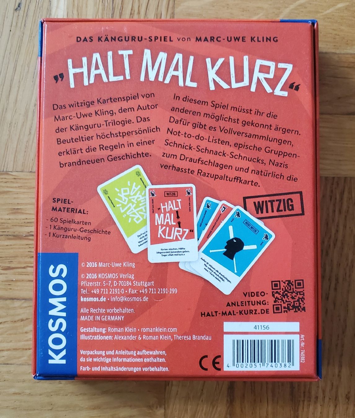 Kosmos Giochi: Das Känguru-Spiel "Halt mal kurz" – Nuovo (secondo la descrizione) da Bern venduto da yar_6p2h 1