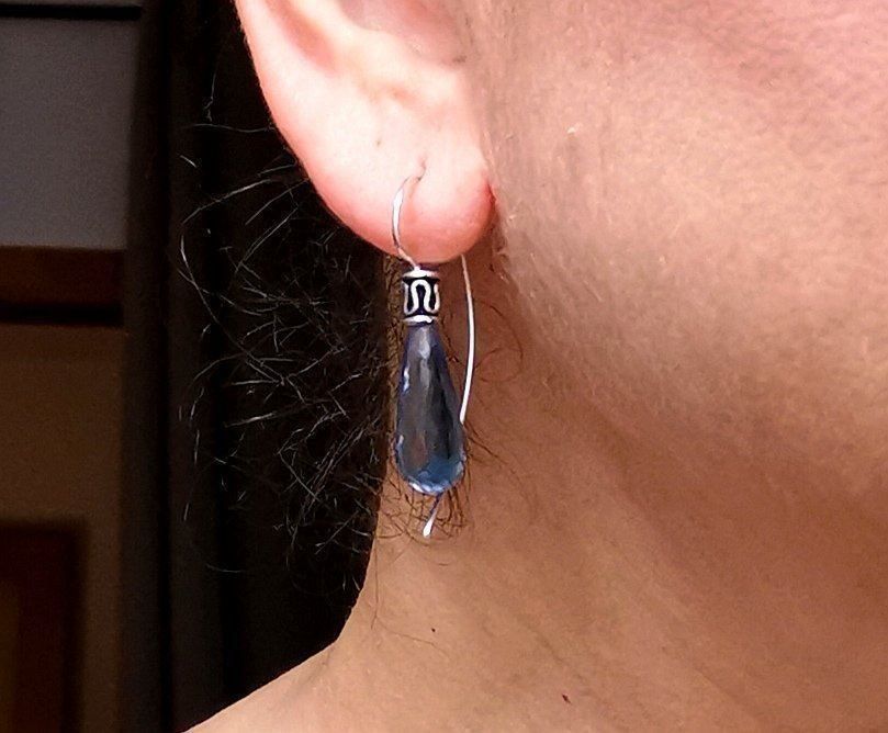 Orecchini pendenti & Orecchini a lobo: Boucles d'oreilles Ag 925/Quartz bleu – Nuovo e nell'imballaggio originale da Veyrier venduto da Leilazizou 2