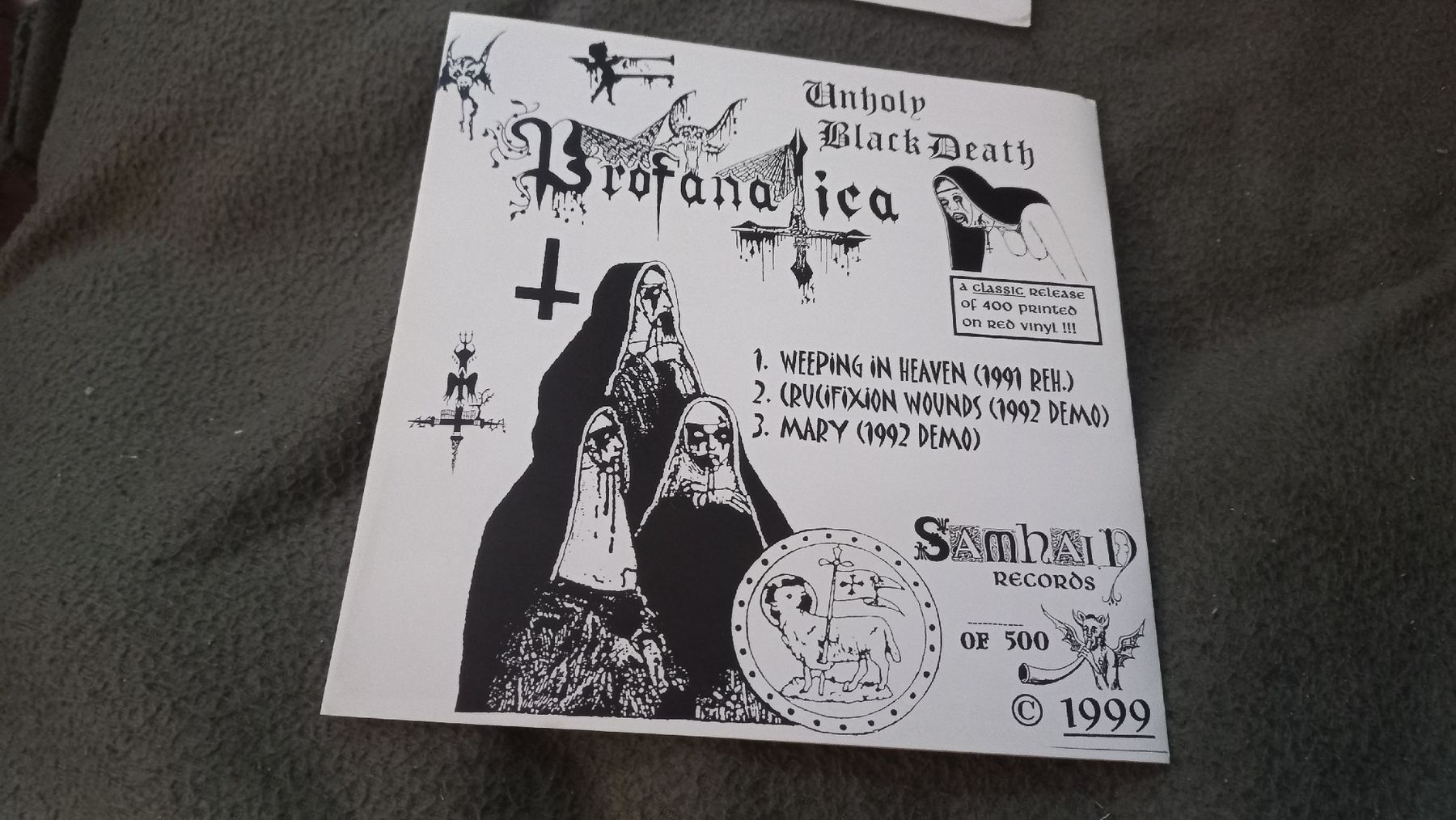 Dischi in vinile: Profanatica/Impiety Split 7" LP Clear Vinyl BLACK METAL – Usato da Olten venduto da Donatello1984 1