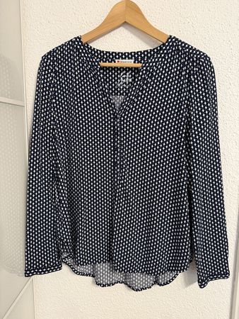 Street One Bluse, Gr. 36, Dunkelblau-Weiss, Viskose