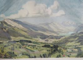 ⭐Schulwandbild – Bergsturzgebiet von Goldau Carl Bieri
