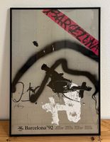 Künstlerplakat von Antoni Tàpies – Barcelona 1992, gerahmt