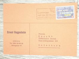 TR13 Carte Postale + Timbre Suisse 1959