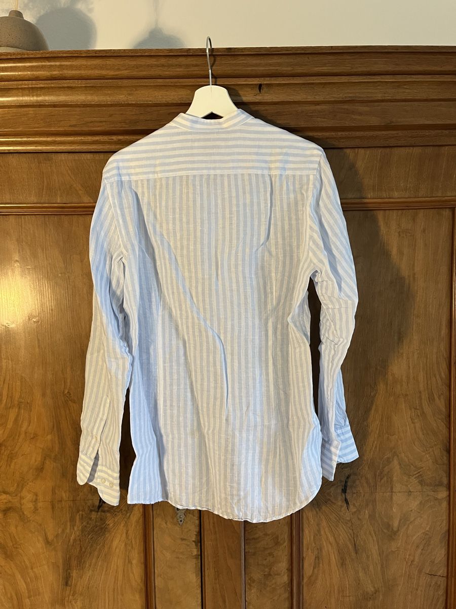 Massimo Dutti Hemden: Leinenhemd, blau-weiss gestreift, Gr. S, Massimo Dutti – Gebraucht aus St. Gallen von Gloom22 2