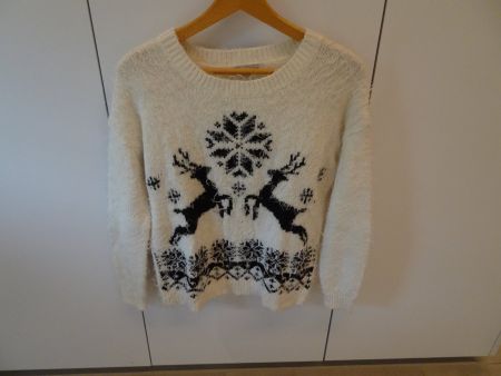 Weisser Weihnachtspulli Tally Weijl Gr. S - 260211