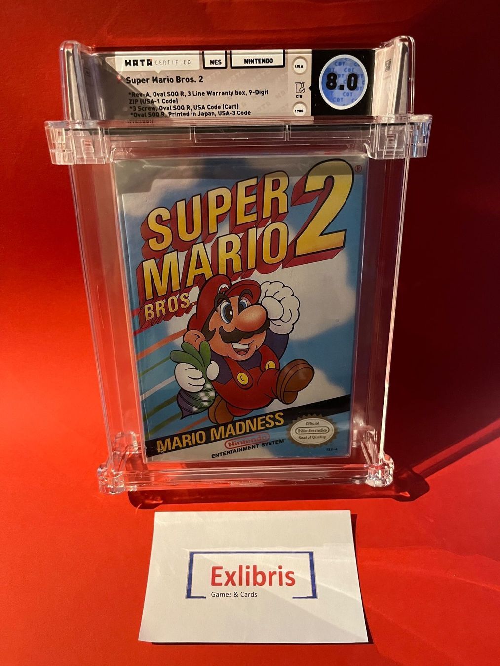 Nintendo Giochi: Super Mario Bros 2 NES WATA 8.0 CIB Complete in Box – Usato da meierskappel venduto da Exlibris
