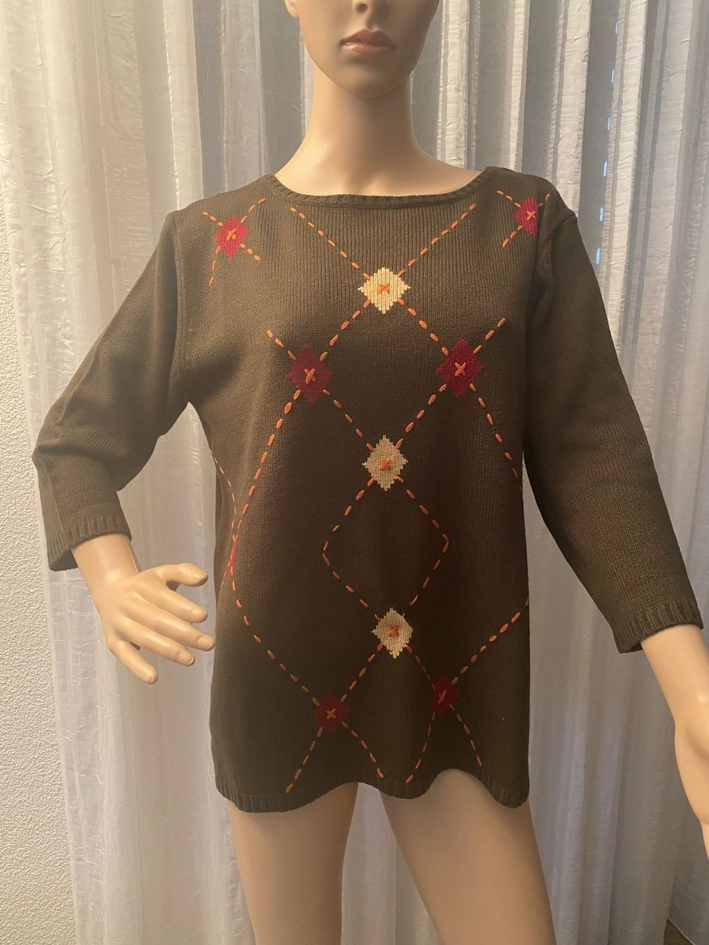 Pullover & Sweatshirts: Extravaganter seltener DI ROBERTO Rhomben Pullover, Gr. XL – Neu (gemäss Beschreibung) aus Winkel von ferrari2022 4