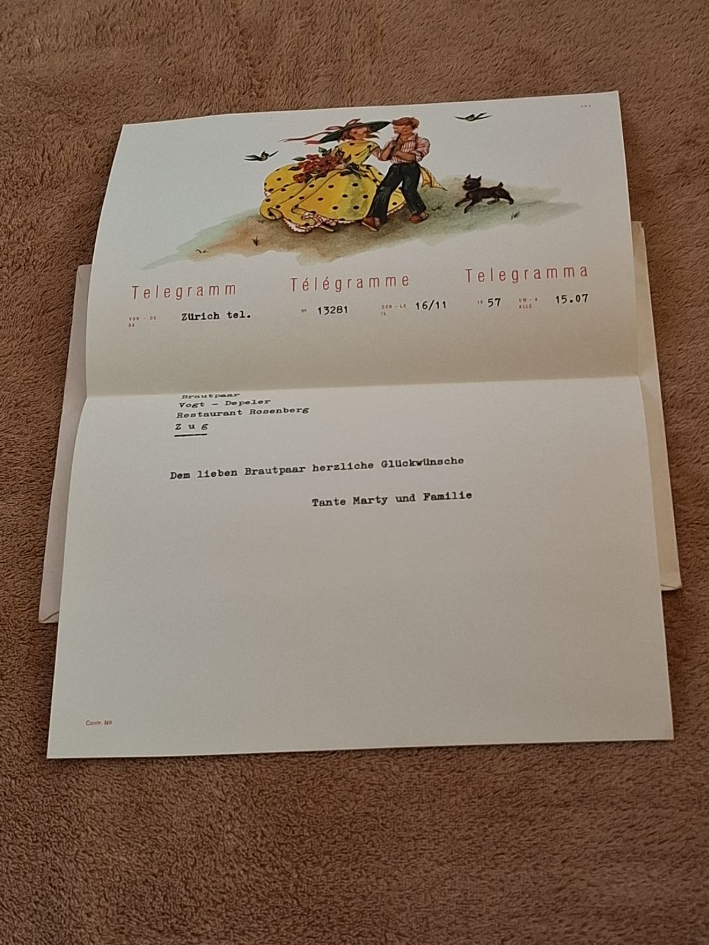 Documenti: Konvolut 3 alter Telegramme 1957/1959 – Usato da Riniken venduto da bro_slk8 6