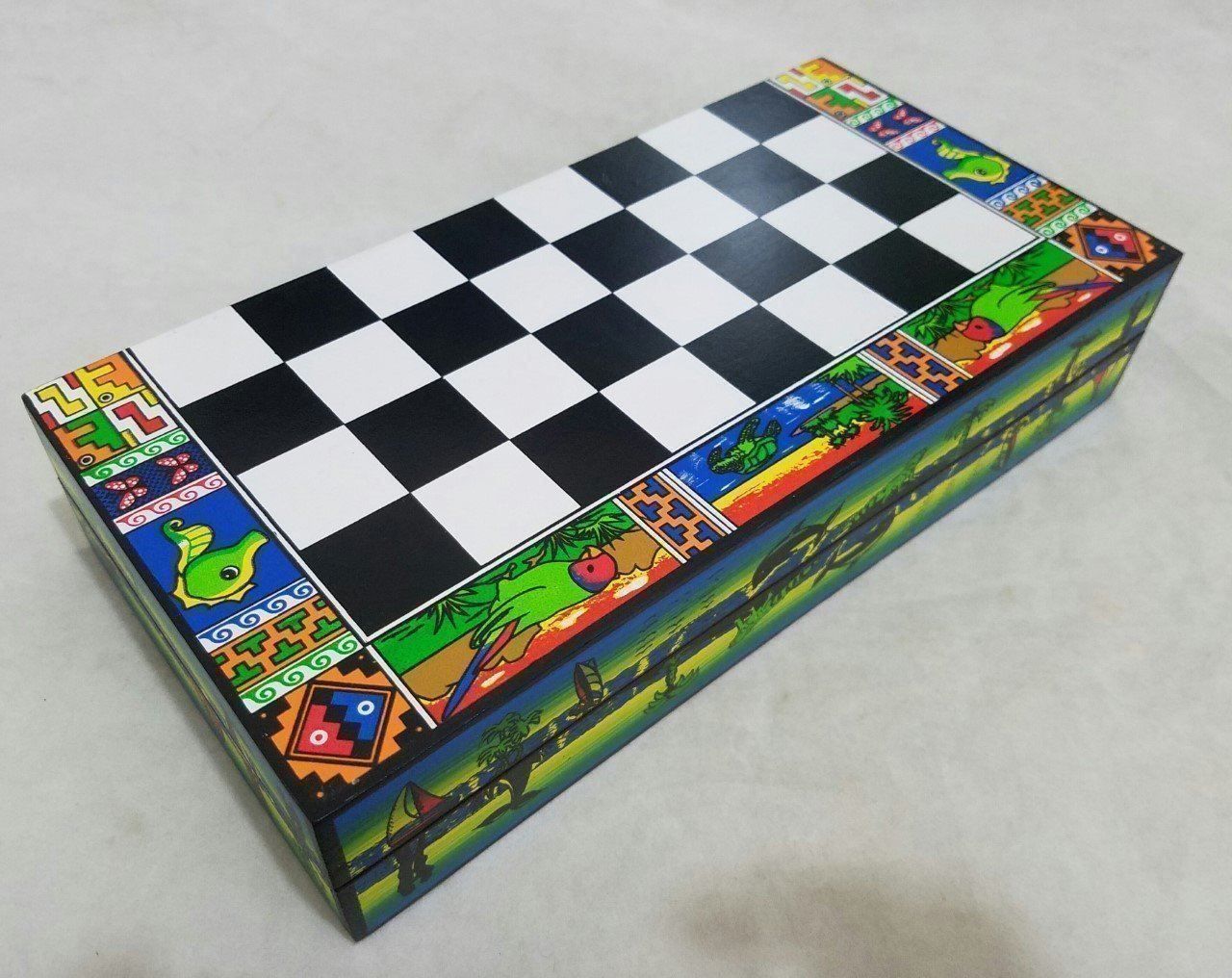 Giochi: PERU: Schach, Handarbeit aus Holz, NEU! – Nuovo (secondo la descrizione) da Lima- Peru venduto da Alpaka-Haus 9