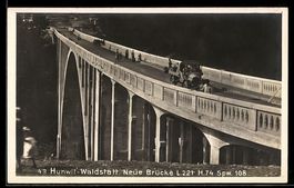 AK Hundwil, Neue Brücke Hunwil-Waldstatt mit Lastwagen