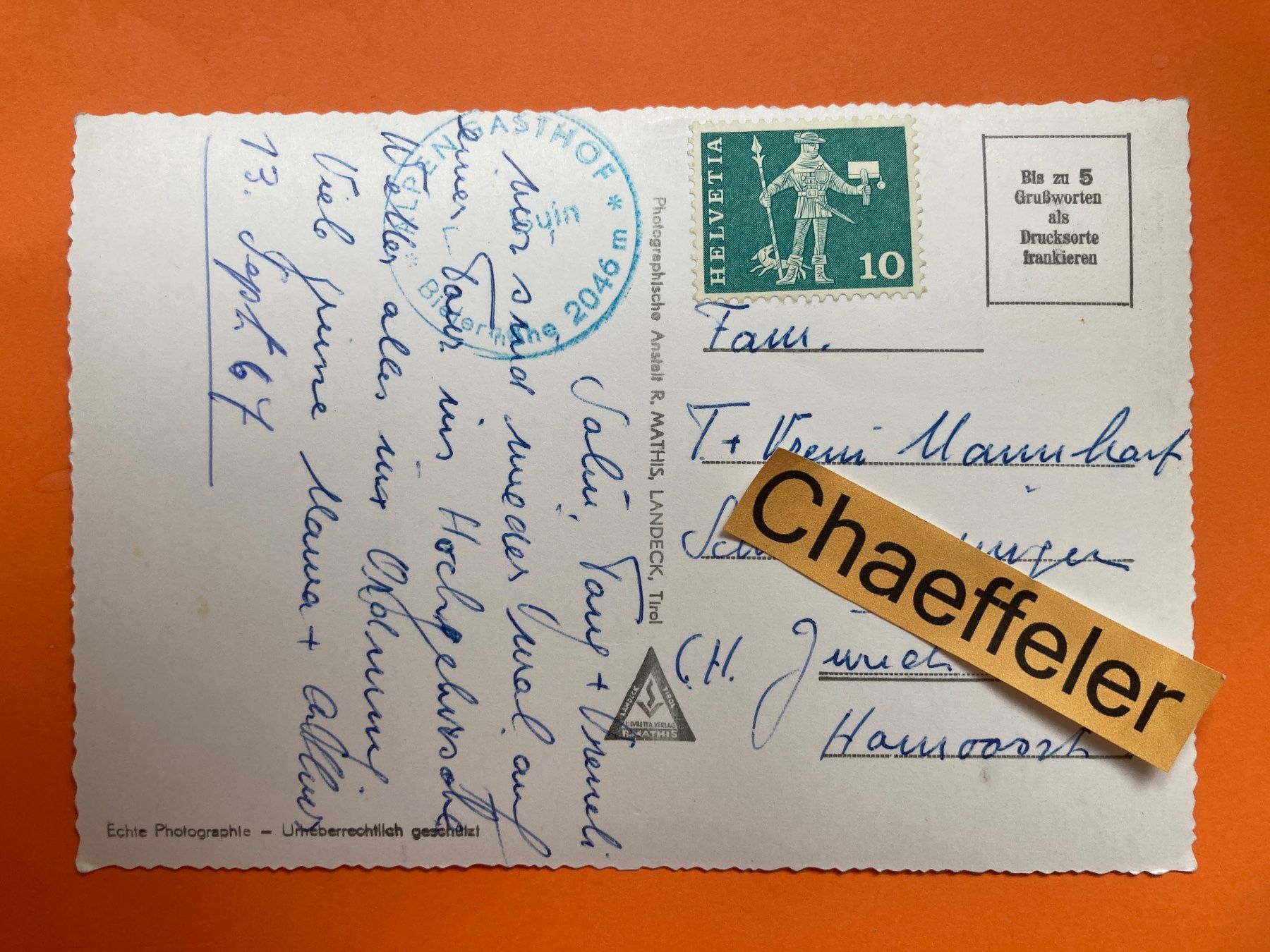Cartoline postali: 1967 Vermut- u. Silvrettastausee mit Silvretta Hochalpenstr. – Usato da Zürich venduto da Chaeffeler 1