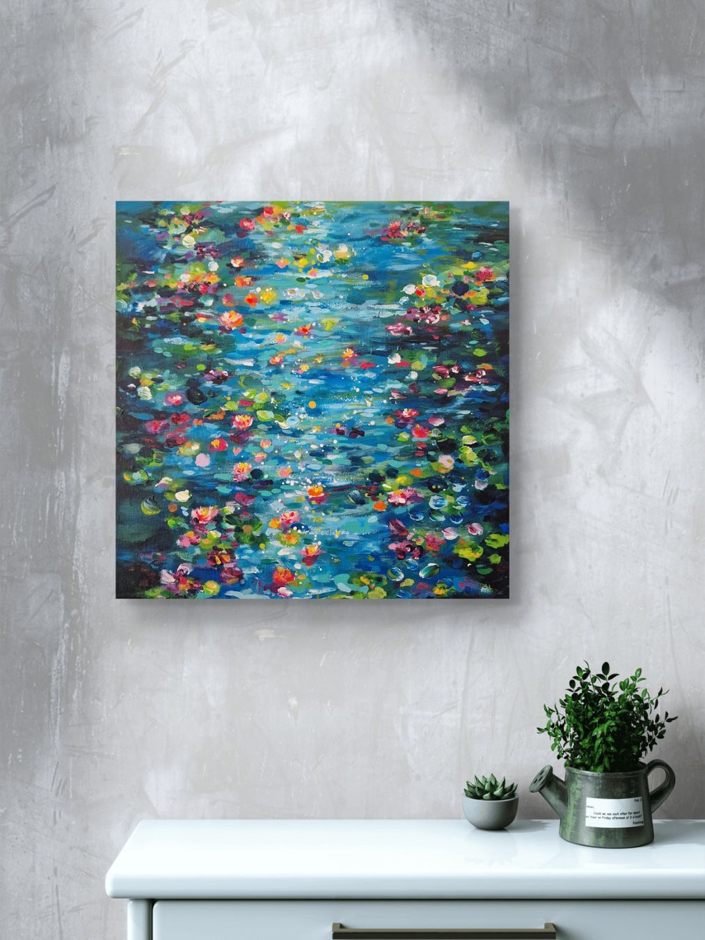 Tableaux: Am Seerosenteich – Neuf avec emballage d'origine à Heimberg par CBalmerArt 4