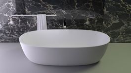 Knief Freistehende Badewanne Mineralguss weiss