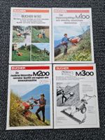 Original Prospekte Bucher Motormäher M50, M100, M200, M300