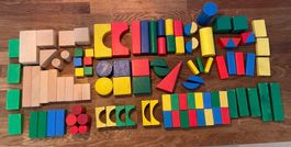 Holzbausteine-XXL-Set, über 100 Stück!