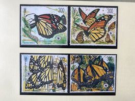 WWF Mexiko 1988 Schmetterlinge Monarch Satz postfrisch