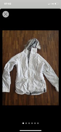 Burton Skijacke Gr.S, weiss mit Kapuze