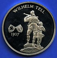 SCHWEIZER VOLKSBRAUCH WILHELM TELL 1307 Stgl Reinsilber !!!!