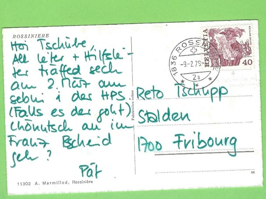 Cartoline postali: Rossiniere – Usato da Zürich venduto da t24_de 1