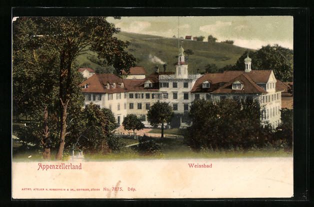 Ansichtskarten: Weissbad, Ortspartie mit weissem Haus – Gebraucht aus Berlin von bartko-reher