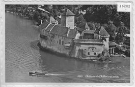 Chateau de Chillon par avion - Flugaufnahme