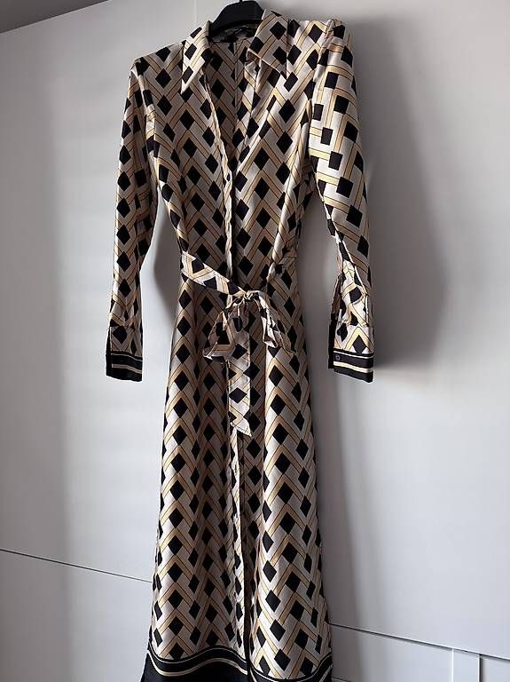 Vestiti: MNG Satin-Maxikleid gemustert XXS – Usato da Zürich venduto da mar_lwx5