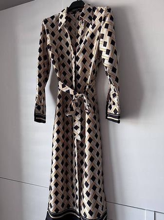 MNG Satin-Maxikleid gemustert XXS