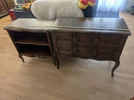 2 Antike Möbel, Kommode/Regal