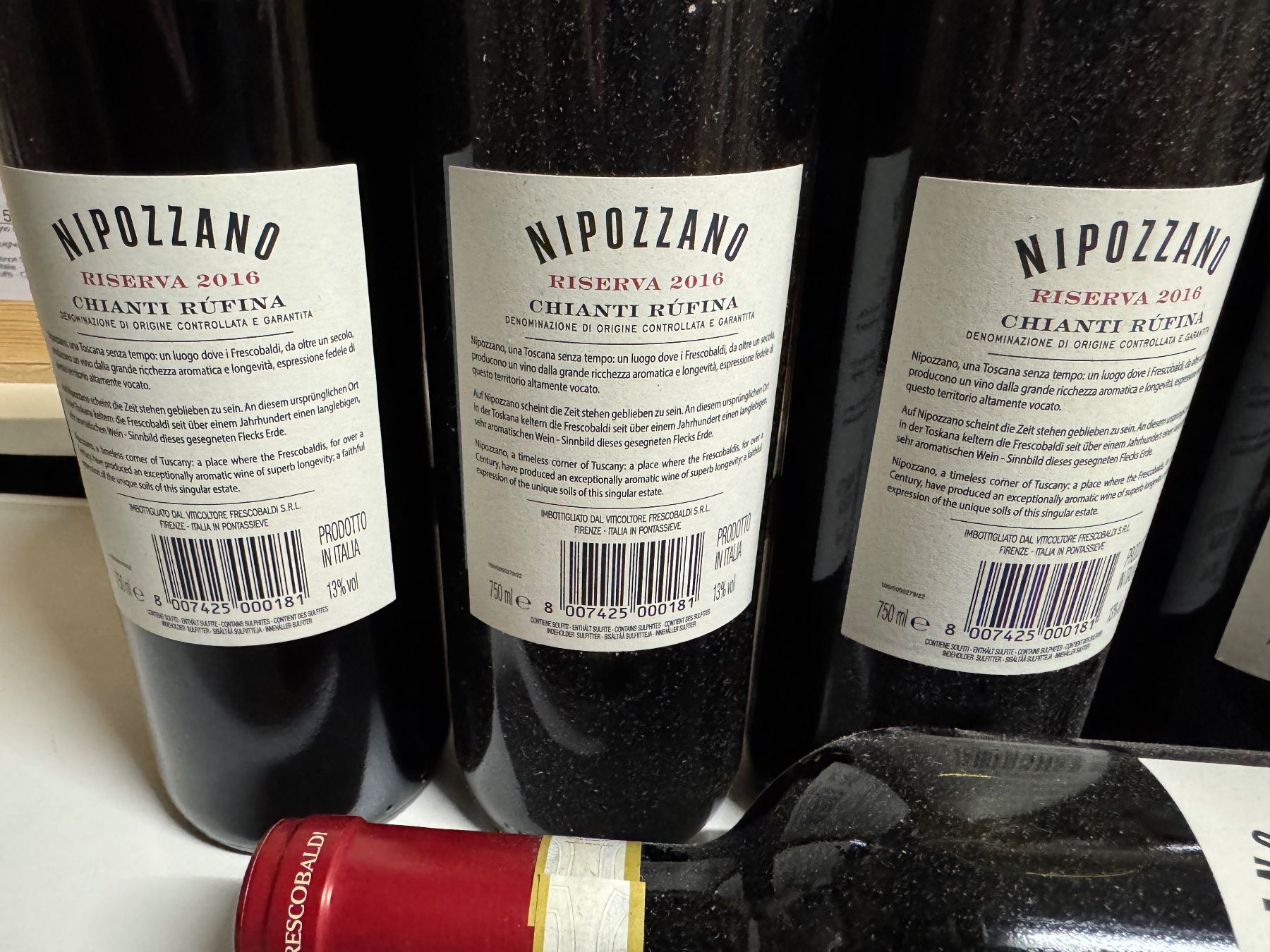 Wein: 7 FLASCHEN CHIANTI RISERVA 2016 DOCG NIPOZZANO FRESCOBALDI – Neu (gemäss Beschreibung) aus Bern von vb5bv 4