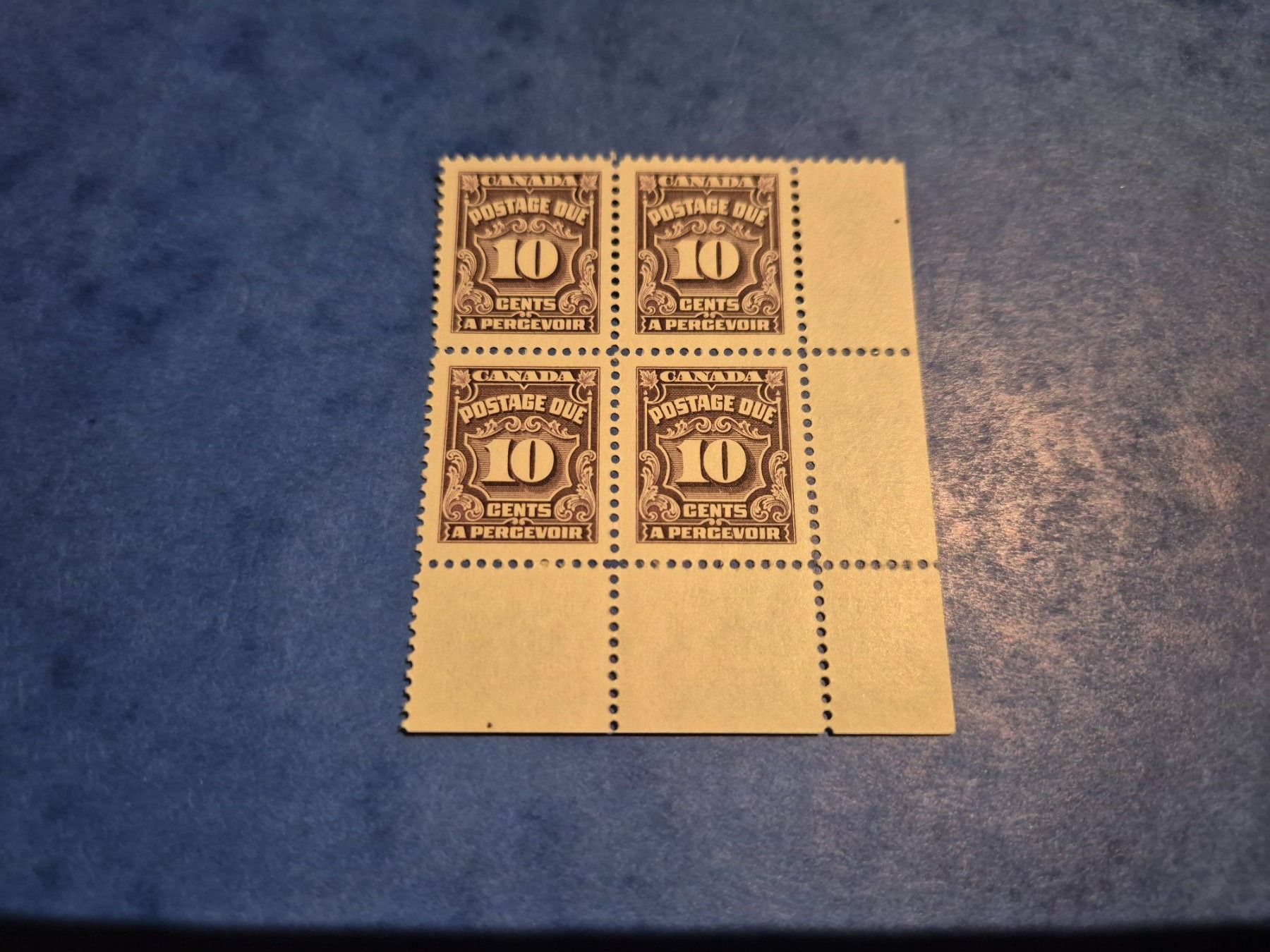 Tutti i francobolli: 6 postfrische Viererblocks Kanada 1935 Postage Due – Nuovo (secondo la descrizione) da Seewen SZ venduto da SuperpumaDisplayTeam 6