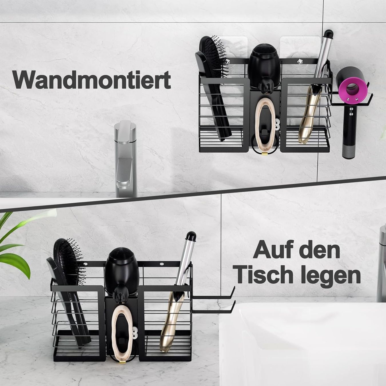 Scaffali: Fönhalter Ohne Bohren Badezimmer Organizer – Nuovo (secondo la descrizione) da Thun venduto da 365buy 3
