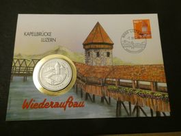 Guinea Ecuatorial 1933, 1000 Francos unz.- Münzbrief Luzern