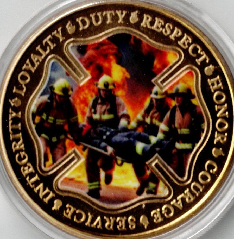 Medaillen: Fire_Rescue_Service_Integrity_Loyalty_Duty_Respect_Medaill 1 – Neu (gemäss Beschreibung) aus Hombrechtikon von Fraese01 1
