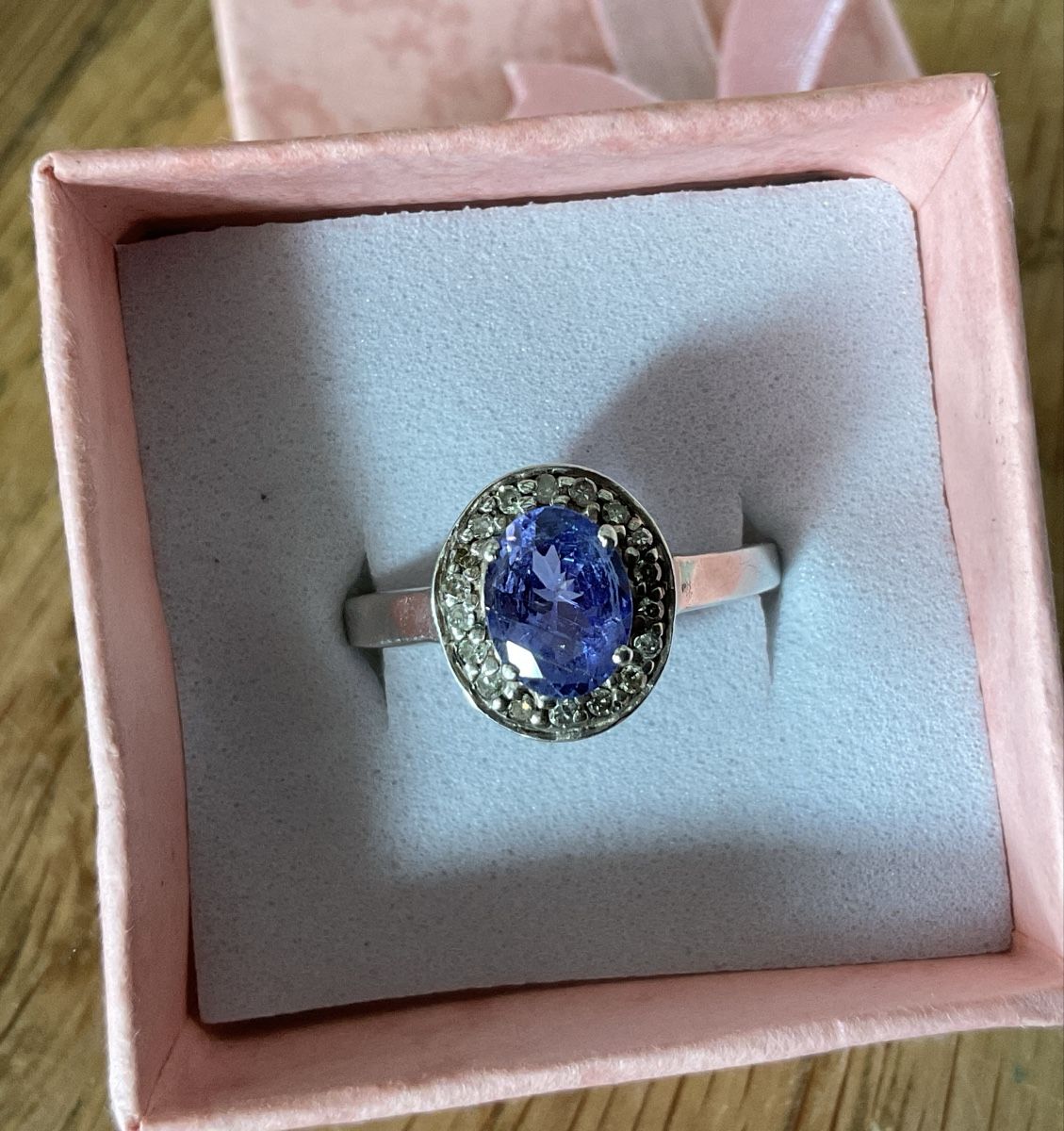 Anelli: Wunderschöner Tansanit & Diamant Ring Silber 925 ca. Gr.56 – Usato da Oberglatt ZH venduto da Silver010