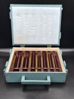 Schweizer Münzzähltablet Holz Bakelit Transport koffer Frank