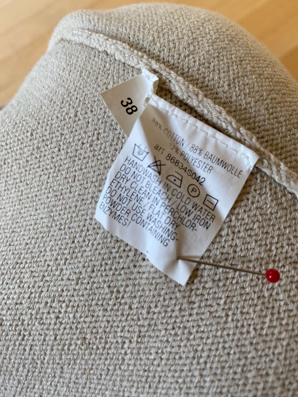 Repeat T-Shirts: Repeat Strick-Shirt, cotton Beige, Grösse 38 – Gebraucht aus Wallisellen von skorpion-11 3