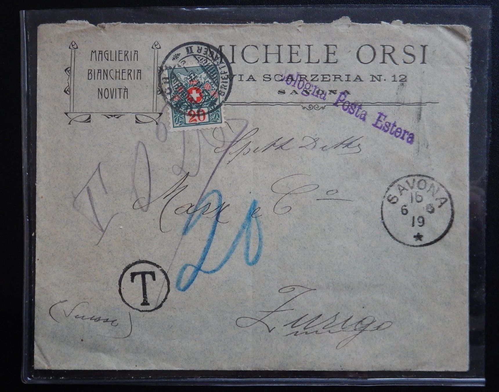 Tutti i francobolli: Italien Brief nach Schweiz 1919 – Usato da Zürich venduto da Muehlekauf