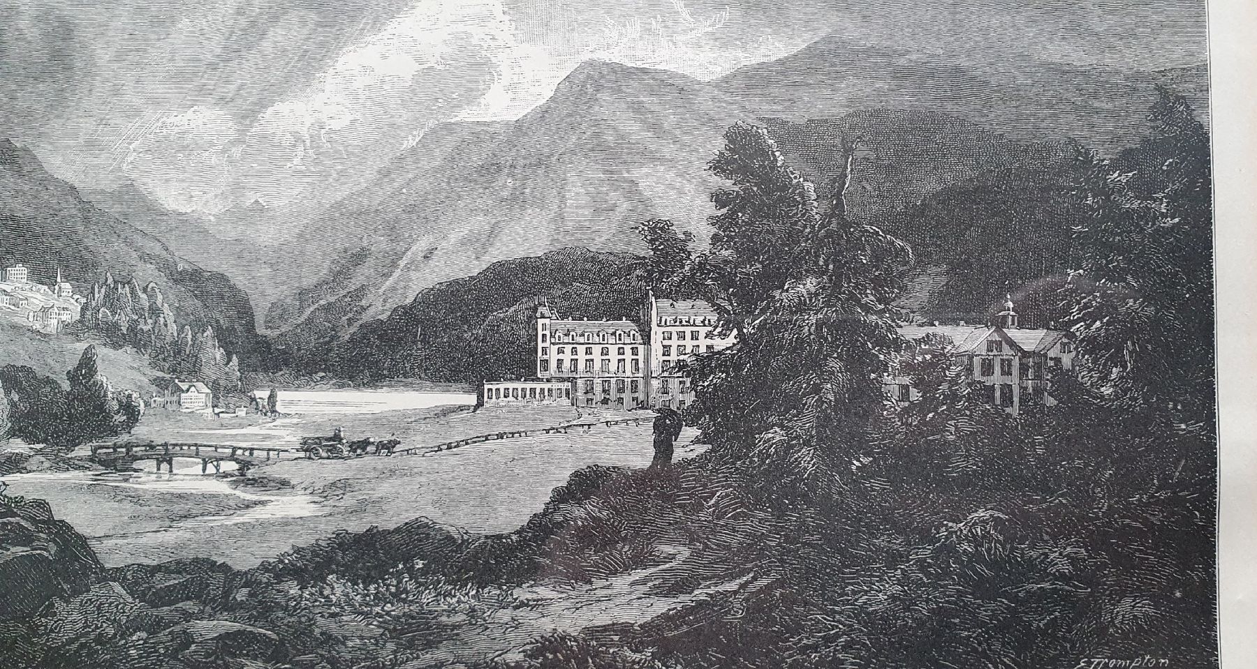 Incisioni: Bild - St.Moritz,  Holzstich im Goldrahmen – Usato da Kreuzlingen venduto da Rschweiz1 4