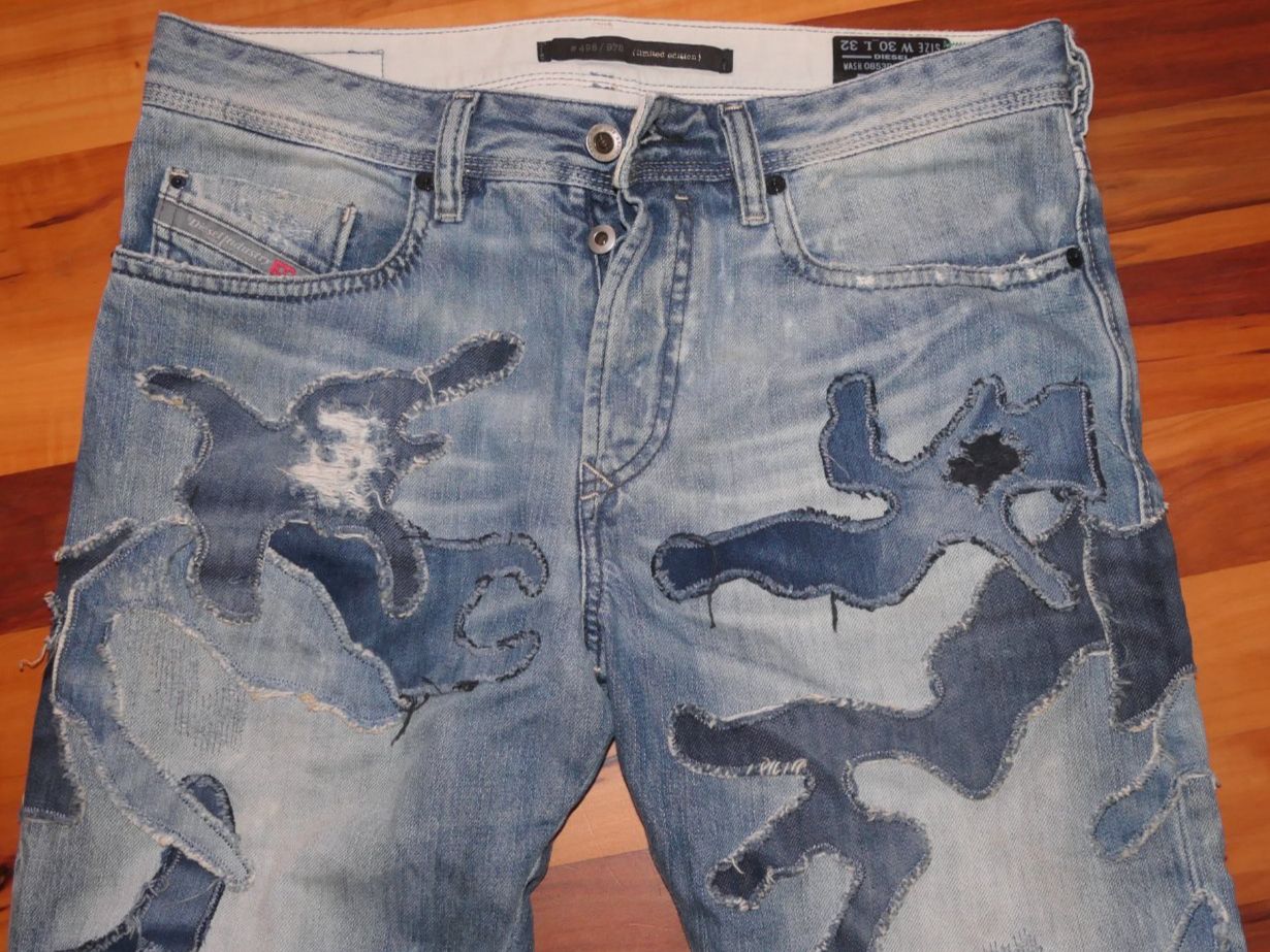 Jeans: Diesel Limited Edtion 498/978 Patchwork Neupreis 1300.- – Usato da Niederglatt SG venduto da bella2022 7