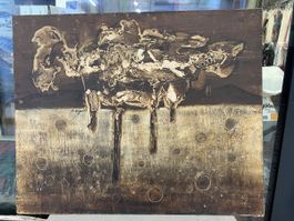 Tableau Abstrait Signé Pierre Vogel 1962 -  Né en 1938