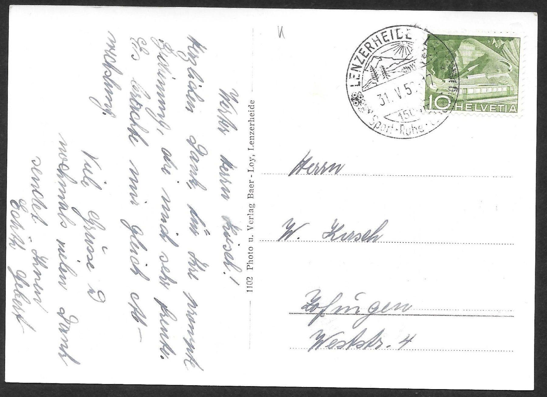 Cartoline postali: Valbella - Lenzerheide Teilansicht – Usato da Olten venduto da clotaldi 1