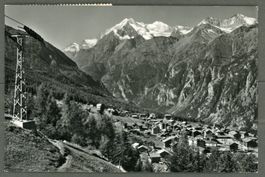 AK sw Grächen VS Hannigalp Luftseilbahn ≈ 1971 