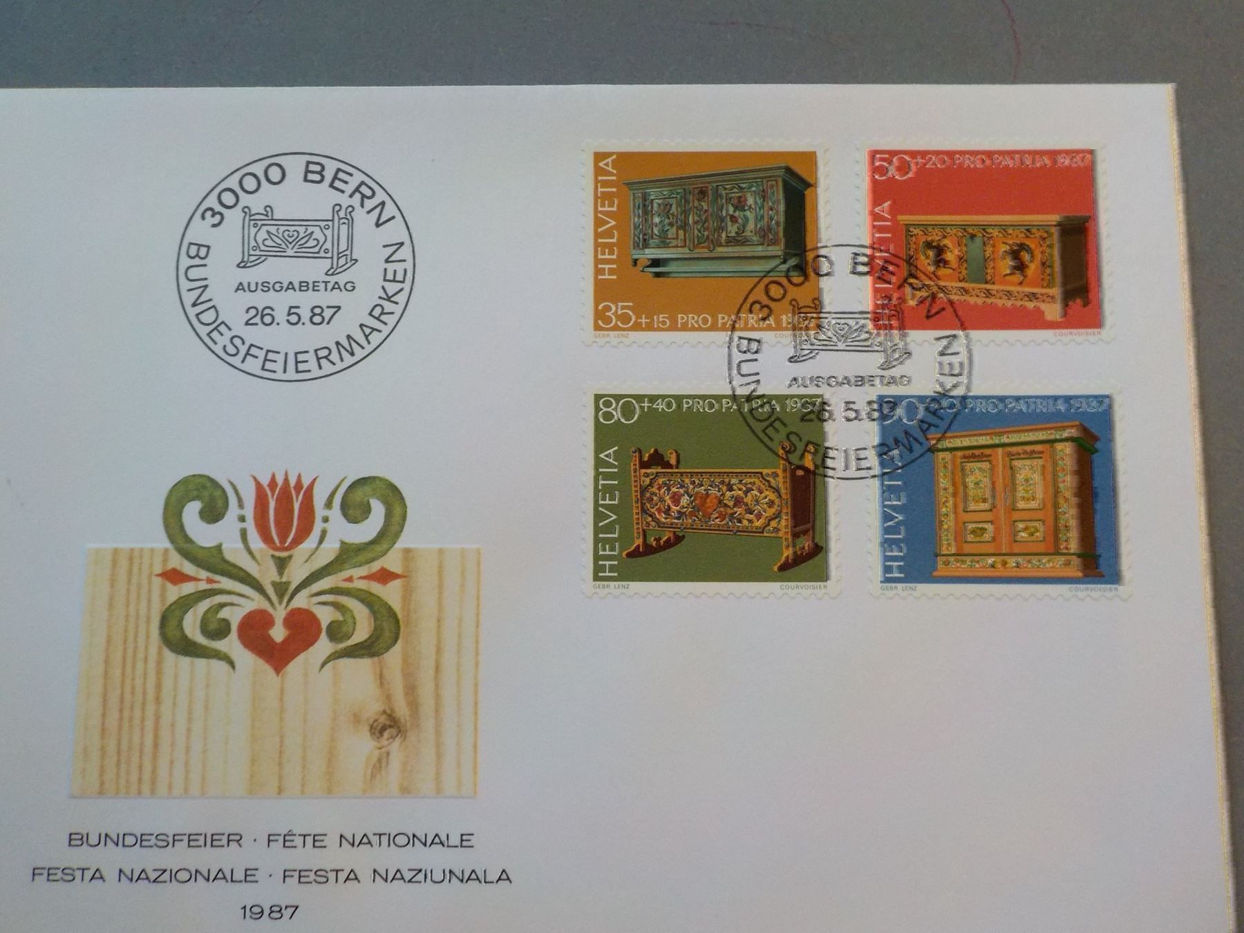 Tutti i francobolli: 1987, FDC, Pro Patria, Serie – Nuovo (secondo la descrizione) da Muri b. Bern venduto da Ricardoverkauf